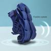 imageDADAWEN ToddlerLittle Kid Boys Girls Lightweight Breathable Sneakers Strap Athletic Tennis Shoes for Running WalkingBlue 02