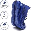 imageDADAWEN ToddlerLittle Kid Boys Girls Lightweight Breathable Sneakers Strap Athletic Tennis Shoes for Running WalkingBlue