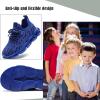 imageDADAWEN ToddlerLittle Kid Boys Girls Lightweight Breathable Sneakers Strap Athletic Tennis Shoes for Running WalkingBlue