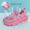 imageDADAWEN ToddlerLittle Kid Boys Girls Lightweight Breathable Sneakers Strap Athletic Tennis Shoes for Running WalkingHot Pink 02