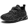 imageDADAWEN ToddlerLittle Kid Boys Girls Lightweight Breathable Sneakers Strap Athletic Tennis Shoes for Running WalkingBlack