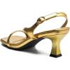 imageDADAWEN Womens Dressy Strappy Low Kitten Heel Square Open Toe Sandals Buckle Strap Summer Dress Shoes Pumps for Party Wedding Dance EveningGold