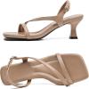 imageDADAWEN Womens Dressy Strappy Low Kitten Heel Square Open Toe Sandals Buckle Strap Summer Dress Shoes Pumps for Party Wedding Dance EveningNude