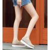 imageDADAWEN Womens Platform LaceUp Wingtips Square Toe Oxford Shoes Mesh Breathable Knit Comfort Casual Dressy School Work Dress ShoesBeige