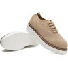 imageDADAWEN Womens Platform LaceUp Wingtips Square Toe Oxford Shoes Mesh Breathable Knit Comfort Casual Dressy School Work Dress ShoesBeige