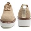 imageDADAWEN Womens Platform LaceUp Wingtips Square Toe Oxford Shoes Mesh Breathable Knit Comfort Casual Dressy School Work Dress ShoesBeige