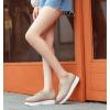 imageDADAWEN Womens Platform LaceUp Wingtips Square Toe Oxford Shoes Mesh Breathable Knit Comfort Casual Dressy School Work Dress ShoesBeige