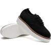 imageDADAWEN Womens Platform LaceUp Wingtips Square Toe Oxford Shoes Mesh Breathable Knit Comfort Casual Dressy School Work Dress ShoesBlack