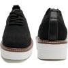 imageDADAWEN Womens Platform LaceUp Wingtips Square Toe Oxford Shoes Mesh Breathable Knit Comfort Casual Dressy School Work Dress ShoesBlack