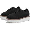 imageDADAWEN Womens Platform LaceUp Wingtips Square Toe Oxford Shoes Mesh Breathable Knit Comfort Casual Dressy School Work Dress ShoesBlack