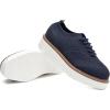 imageDADAWEN Womens Platform LaceUp Wingtips Square Toe Oxford Shoes Mesh Breathable Knit Comfort Casual Dressy School Work Dress ShoesDark Blue