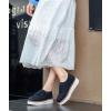 imageDADAWEN Womens Platform LaceUp Wingtips Square Toe Oxford Shoes Mesh Breathable Knit Comfort Casual Dressy School Work Dress ShoesDark Blue
