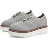imageDADAWEN Womens Platform LaceUp Wingtips Square Toe Oxford Shoes Mesh Breathable Knit Comfort Casual Dressy School Work Dress ShoesGrey