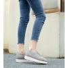 imageDADAWEN Womens Platform LaceUp Wingtips Square Toe Oxford Shoes Mesh Breathable Knit Comfort Casual Dressy School Work Dress ShoesGrey