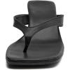 imageDADAWEN Womens Kitten Heels Thong Sandals Square Open Toe Flip Flop Heels Slip On Fashion Summer Dressy Party Wedding Pumps Heeled SandalsBlack