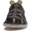 imageDADAWEN Baby Boys Girls Closed Toe Summer Sandals Lightweight NonSlip Soft Sole Leather Athletic Sandals Outdoor Toddler First Walking ShoesBlack