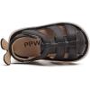 imageDADAWEN Baby Boys Girls Closed Toe Summer Sandals Lightweight NonSlip Soft Sole Leather Athletic Sandals Outdoor Toddler First Walking ShoesBlack