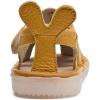 imageDADAWEN Baby Boys Girls Closed Toe Summer Sandals Lightweight NonSlip Soft Sole Leather Athletic Sandals Outdoor Toddler First Walking ShoesYellow