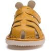 imageDADAWEN Baby Boys Girls Closed Toe Summer Sandals Lightweight NonSlip Soft Sole Leather Athletic Sandals Outdoor Toddler First Walking ShoesYellow