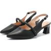imageDADAWEN Womens Slingback Kitten Heels Closed Pointed Toe Low Heels Wedding Party Dress Pumps ShoesBlack