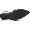 imageDADAWEN Womens Slingback Kitten Heels Closed Pointed Toe Low Heels Wedding Party Dress Pumps ShoesBlack