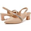 imageDADAWEN Womens Slingback Kitten Heels Closed Pointed Toe Low Heels Wedding Party Dress Pumps ShoesNude