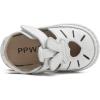 imageDADAWEN Toddler Girls Leather Closed Toe Summer Sandals Lightweight NonSlip Soft Sole Cute Flat Shoes Baby Flower Girl ShoesWhite