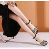 imageDADAWEN Womens Dressy Rhinestone Low Kitten Heel Ankle Strap Open Toe Sandals Dress Shoes Pump Sandals for Wedding Party EveningBlack