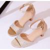 imageDADAWEN Womens Dressy Rhinestone Low Kitten Heel Ankle Strap Open Toe Sandals Dress Shoes Pump Sandals for Wedding Party EveningNude
