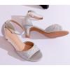 imageDADAWEN Womens Dressy Rhinestone Low Kitten Heel Ankle Strap Open Toe Sandals Dress Shoes Pump Sandals for Wedding Party EveningSilver