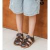 imageDADAWEN Toddler Little Kid Boys Girls Summer Lightweight Soft Rubber Sole ClosedToe NonSlip Outdoor Athletic SandalsBrown