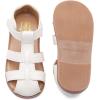 imageDADAWEN Toddler Little Kid Boys Girls Summer Lightweight Soft Rubber Sole ClosedToe NonSlip Outdoor Athletic SandalsWhite