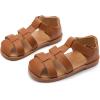 imageDADAWEN Toddler Little Kid Boys Girls Summer Lightweight Soft Rubber Sole ClosedToe NonSlip Outdoor Athletic SandalsYellow