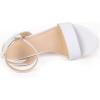 imageDADAWEN Womens Glitter Open Toe Ankle Strap Low Block Chunky Heels Sandals Party Wedding Bridal Dress Pumps ShoesWhite 02
