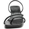 imageDADAWEN Womens kitten Heels Thong Sandals Strappy Open Square Toe Flip Flop Heels Sexy Fashion Comfort Summer Dressy Party Heeled SandalsBlack