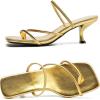 imageDADAWEN Womens kitten Heels Thong Sandals Strappy Open Square Toe Flip Flop Heels Sexy Fashion Comfort Summer Dressy Party Heeled SandalsGold
