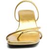imageDADAWEN Womens kitten Heels Thong Sandals Strappy Open Square Toe Flip Flop Heels Sexy Fashion Comfort Summer Dressy Party Heeled SandalsGold