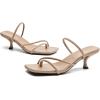 imageDADAWEN Womens kitten Heels Thong Sandals Strappy Open Square Toe Flip Flop Heels Sexy Fashion Comfort Summer Dressy Party Heeled SandalsNude