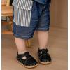 imageDADAWEN Boys Girls Leather Closed Toe Summer Athletic Sandals Baby Toddler Lightweight NonSlip Soft Sole Outdoor Walking ShoesBlack