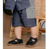 imageDADAWEN Boys Girls Leather Closed Toe Summer Athletic Sandals Baby Toddler Lightweight NonSlip Soft Sole Outdoor Walking ShoesBlack