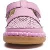 imageDADAWEN Boys Girls Leather Closed Toe Summer Athletic Sandals Baby Toddler Lightweight NonSlip Soft Sole Outdoor Walking ShoesPink