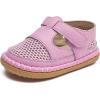 imageDADAWEN Boys Girls Leather Closed Toe Summer Athletic Sandals Baby Toddler Lightweight NonSlip Soft Sole Outdoor Walking ShoesPink