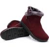 imageDADAWEN Womens Winter Warm Fur Lined Snow Boots Side Zipper Ankle Boots Outdoor Booties Comfortable Boots for WomenRed