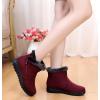 imageDADAWEN Womens Winter Warm Fur Lined Snow Boots Side Zipper Ankle Boots Outdoor Booties Comfortable Boots for WomenRed