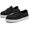 imageDADAWEN Boys Girls SlipOn Casual Boat Shoes School Dress Shoes Comfortable Lightweight Lace Up Loafers ToddlerLittle KidBig KidBlack