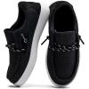 imageDADAWEN Boys Girls SlipOn Casual Boat Shoes School Dress Shoes Comfortable Lightweight Lace Up Loafers ToddlerLittle KidBig KidBlack