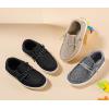 imageDADAWEN Boys Girls SlipOn Casual Boat Shoes School Dress Shoes Comfortable Lightweight Lace Up Loafers ToddlerLittle KidBig KidGrey