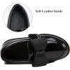 imageDADAWEN Girls Loafers Slip On Bowknot Oxford Shoes Flats Round Toe Wedding Church School Uniform Dress Shoes ToddlerLittle KidBig KidBlack