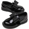 imageDADAWEN Girls Loafers Slip On Bowknot Oxford Shoes Flats Round Toe Wedding Church School Uniform Dress Shoes ToddlerLittle KidBig KidBlack