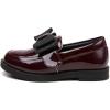 imageDADAWEN Girls Loafers Slip On Bowknot Oxford Shoes Flats Round Toe Wedding Church School Uniform Dress Shoes ToddlerLittle KidBig KidWine Red